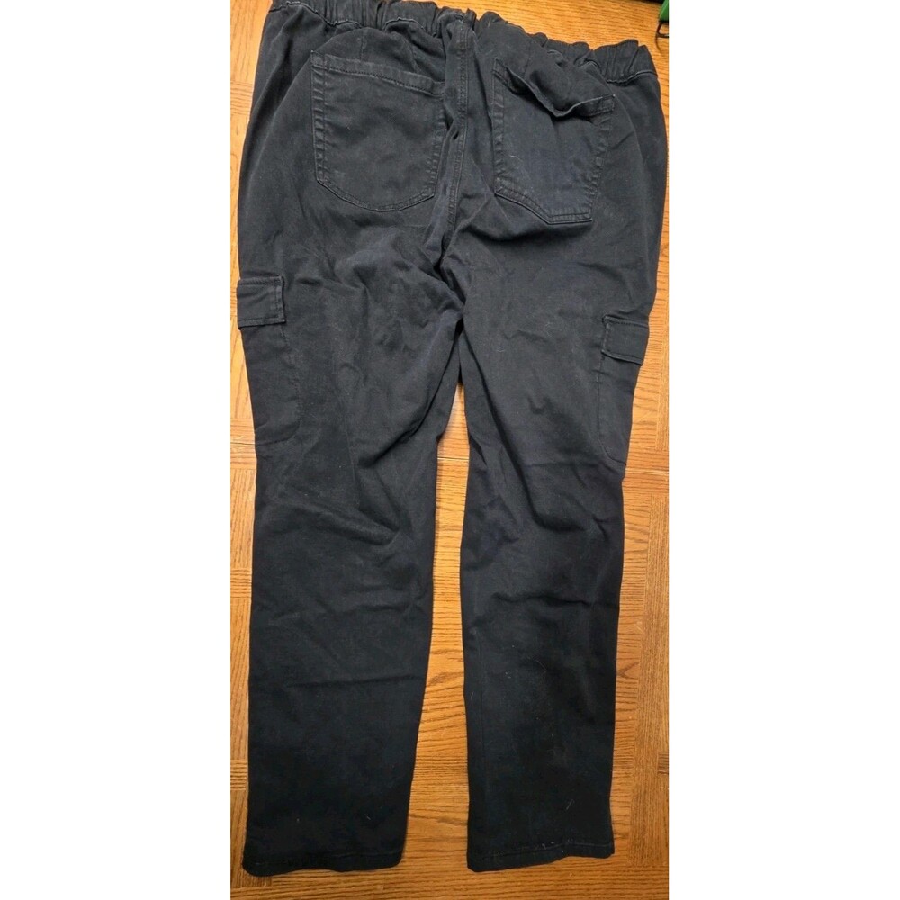 Torris Plus Size 2T Pull-On Drawstring Black Cargo Pants - Picture 2 of 13